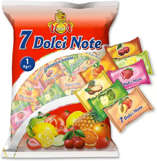 7 DOLCI NOTE RIPIENEALLA  FRUTTA CARAMELLE IN BUSTA  1kg